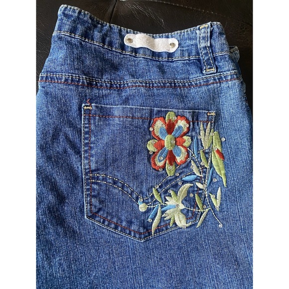 Vtg  90s Y2K Lachilotta Special Edition Low Rise Flare Embroidered Size 15 32x32 - Picture 1 of 10
